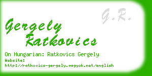 gergely ratkovics business card